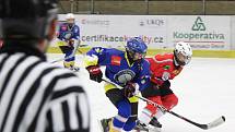 Liga mladších žáků v hokeji HC Klatovy (červení) - TJ Lokomotiva Veselí nad Lužnicí.