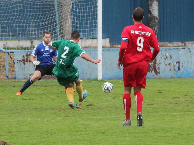 V předehrávaném 4. kole divize podlehly doma Klatovy Karlovým Varům 1:4