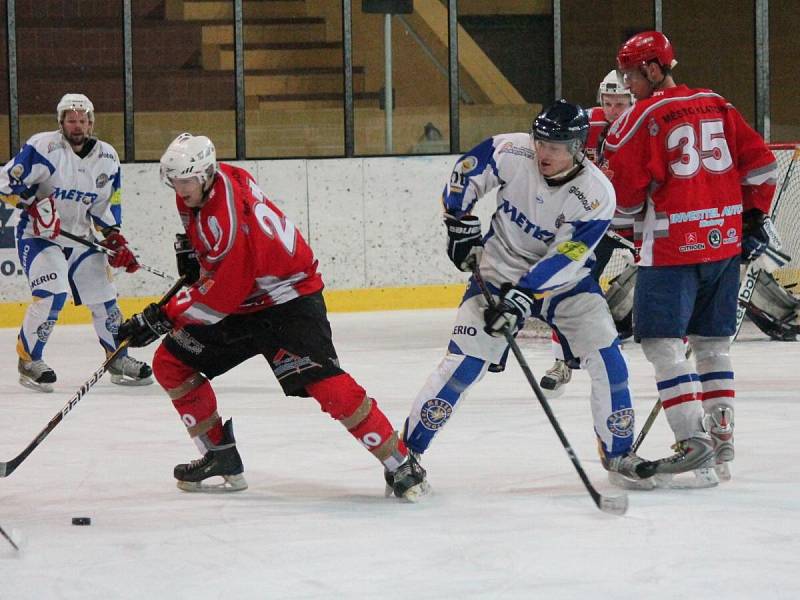 Plzeňská krajská liga mužů HC Klatovy B - HC Meteor Třemošná 7:5.