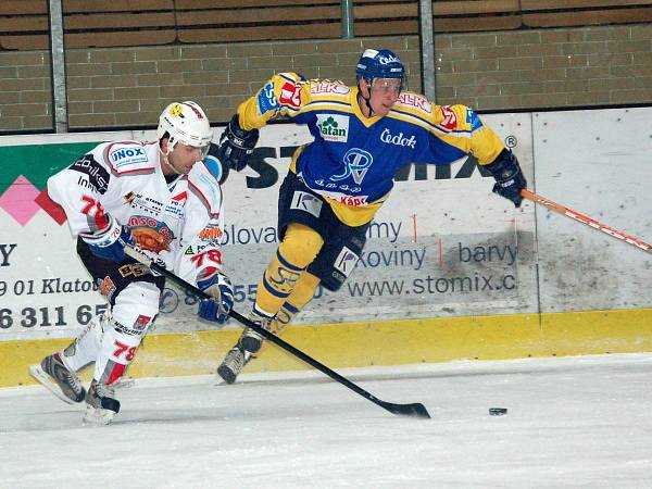 Klatovští hokejisté v nedělním zápase podlehli  Písku 2:5