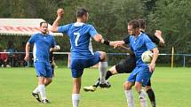 4. kolo I. B třídy (skupina B): TJ Sokol Štěnovice - TJ Sokol Pačejov (na snímku fotbalisté v černých dresech) 6:1.