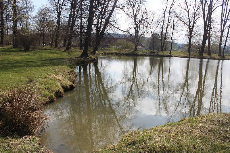 Zahrady a stavební úpravy zámku v Červeném Poříčí.