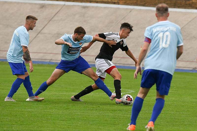 archivní fotogalerie: SK Petřín Plzeň (černí) vs. SK Klatovy 1898 (modří).