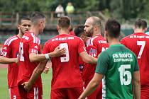 Klatovští fotbalisté (červení) vyzvou již v sobotu na domácím stadionu Rokycany s jejich bývalým trenérem. 
