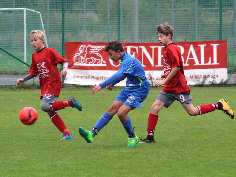 Fotbal, krajský přebor starších žáků: Luby - Tachov.