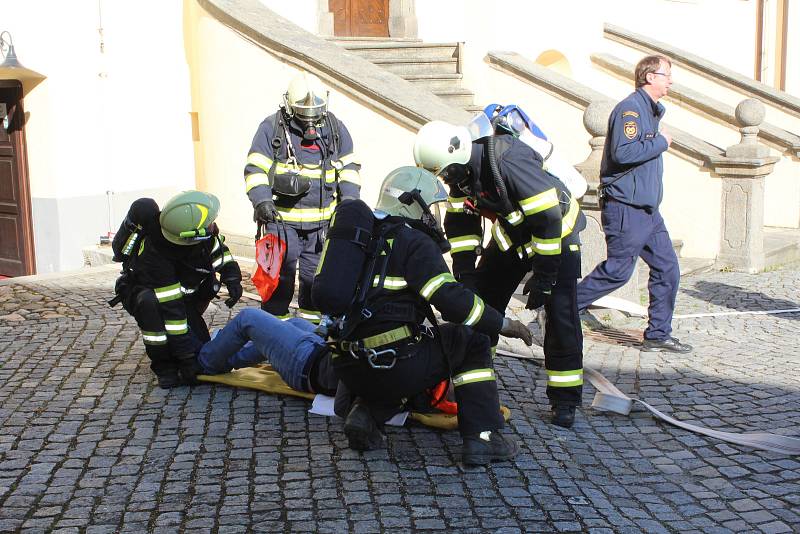 V městském muzeu a zámku Horažďovice se konalo taktické cvičení