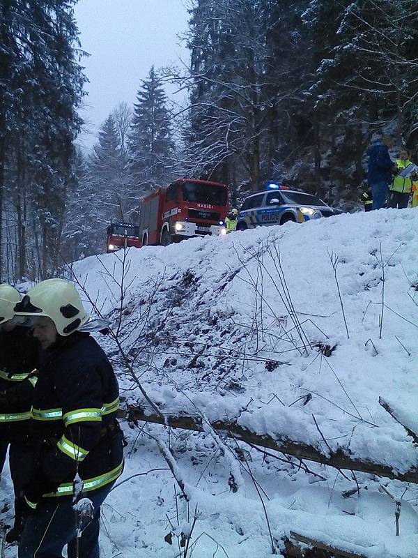 Dopravní nehoda u Rejštejna.