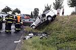 Vážná dopravní nehoda dvou osobních vozidel mezi Klatovy a Ostřeticemi
