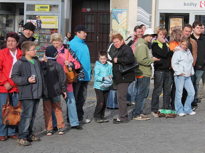 Cílová rampa 47. Rallye Šumava Klatovy.