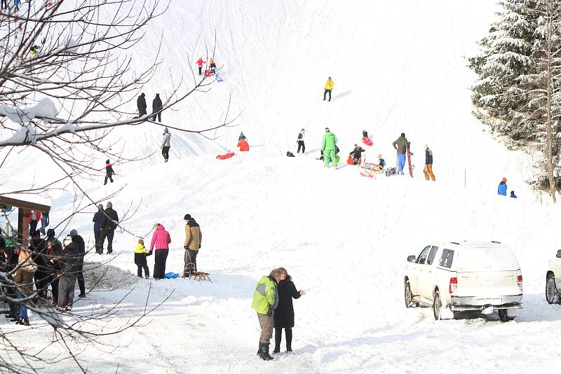 Šumava v sobotu 9. ledna.