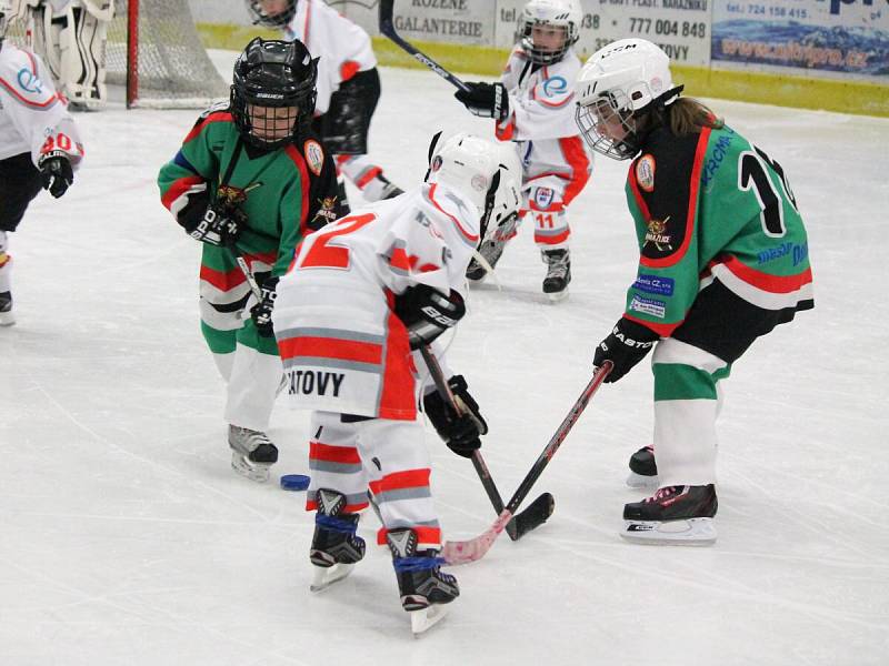 Minihokej 2. třídy 2016/2017: HC Klatovy (bílé dresy) - HC Domažlice 6:5