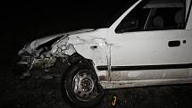 Nehoda dvou vozidel u Bojanovic.