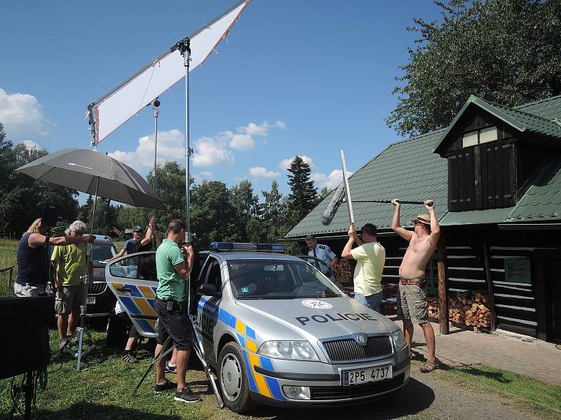 Natáčení třetí řady Policie Modrava na Šumavě.
