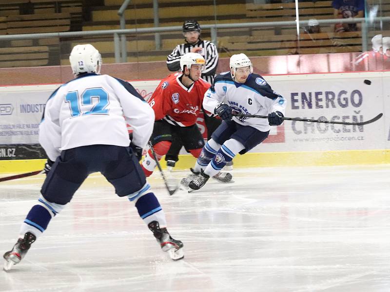 Přátelské hokejové utkání HC Klatovy - HC Škoda Plzeň (bílí).