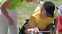 Sportovní den v domově pro osoby se zdravotním postižením v Bystřici nad Úhlavou.