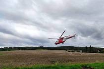 Vrtulník LZS u nehody na Klatovsku. Ilustrační foto.