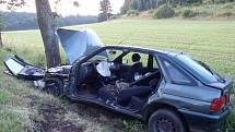 Dopravní nehoda dvou aut u Tužic