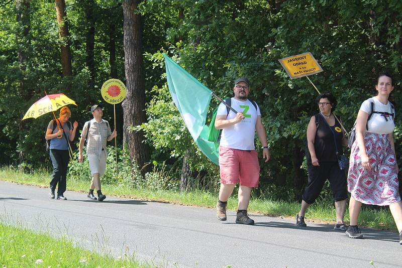 Z protestní akce proti úložišti jaderných odpadů.