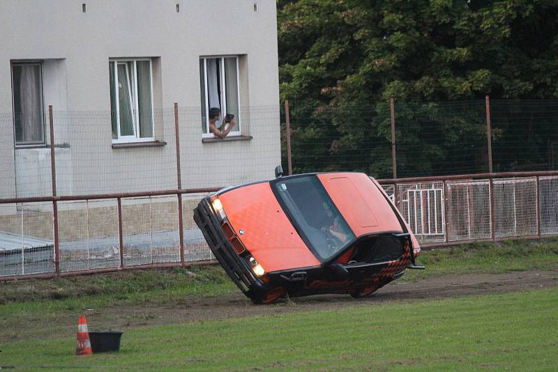 Kaskadérská show v Klatovech.