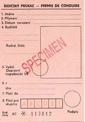 ŘP vydáván v letech 1986 - 1991.