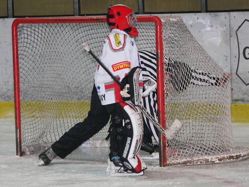 Krajská liga přípravek: HC Klatovy (v červeném) - TJ DDM Rokycany 23:17.