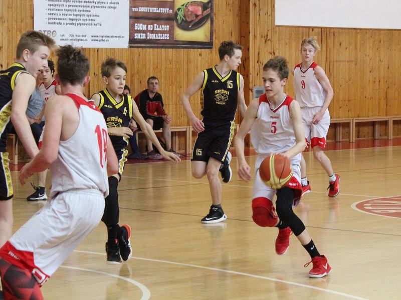 Liga starších žáků U15 2017/2018: Klatovy (bílé dresy) - Písek