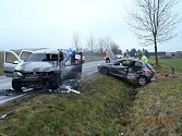 Dopravní nehoda předsedy klatovského soudu u Janovic nad Úhlavou.