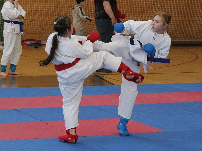 Krajská liga mládeže v karate v Klatovech.