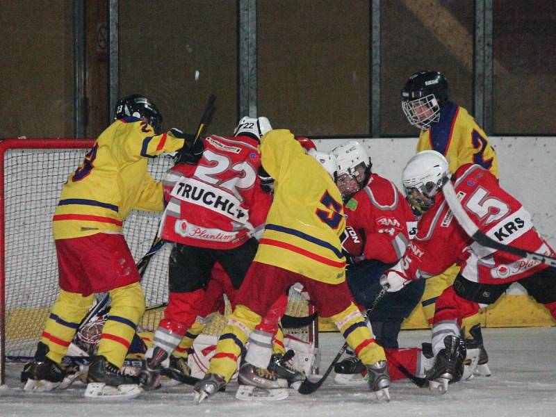 Žákovská liga starších žáků HC Klatovy - HC České Budějovice 4:3.