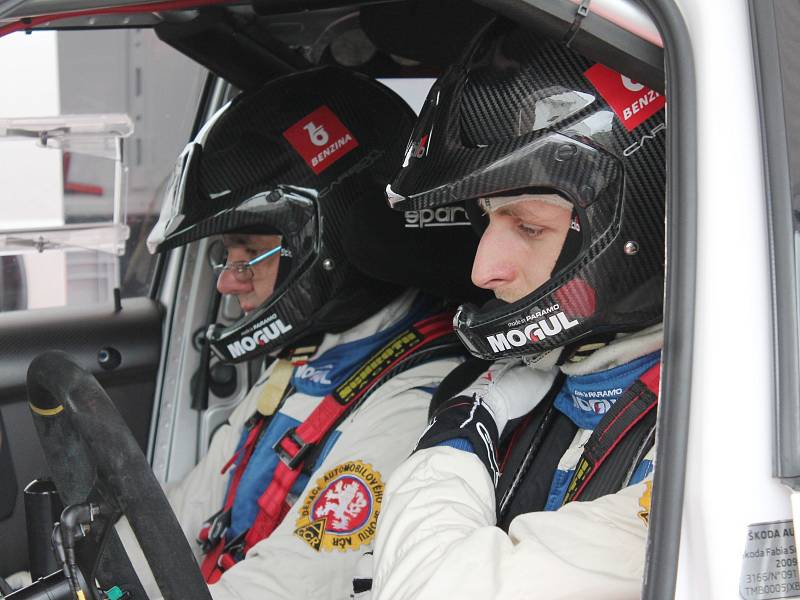 Testování Škody Fabia S2000 před Rallye Šumava s pilotem Janem Černým.