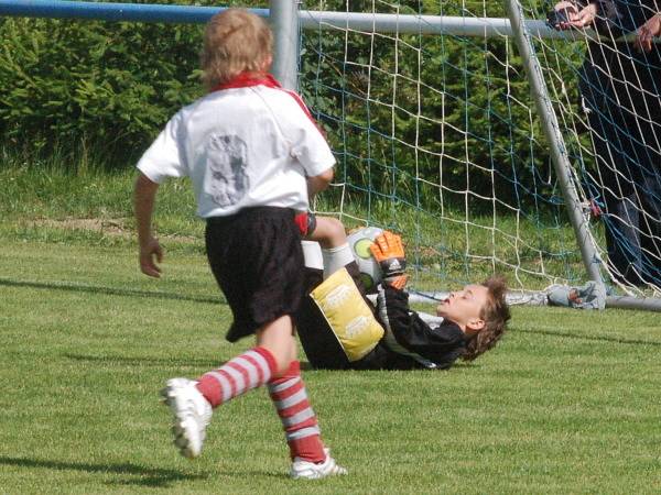 Nýrská mladší přípravka (pruhované dresy) porazila Horažďovice 7:0