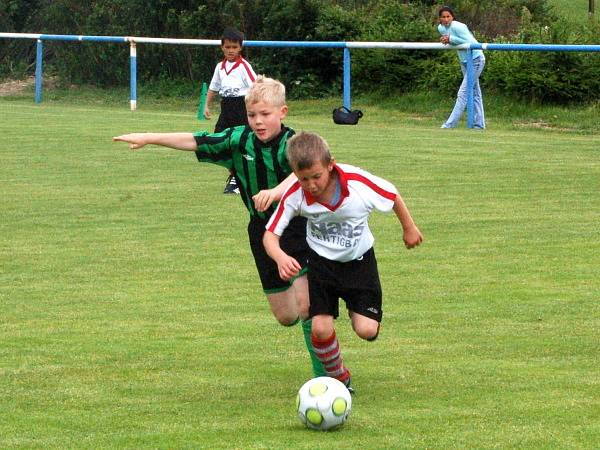 Nýrská mladší přípravka (pruhované dresy) porazila Horažďovice 7:0