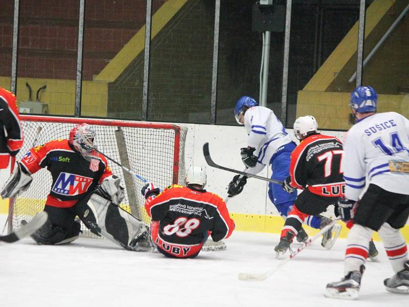 Okresní přebor Strakonicka: TJ Start Luby (černooranžové dresy) - TJ Sušice 2:6