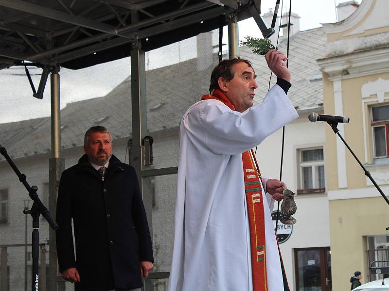 Slavnostní otevření rekonstruovaného náměstí v Horažďovicích.