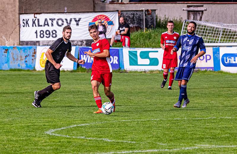 Klatovský fotbalista Jan Zajíček.