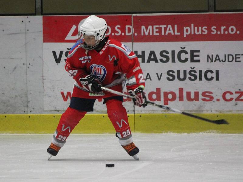 Liga mladších žáků 2016/2017: HC Klatovy (červené dresy) - HC Tábor B 3:2