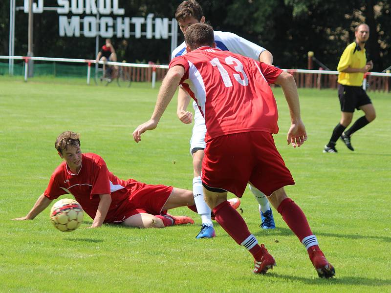 Přípravné fotbalové utkání Mochtín - Vejprnice.