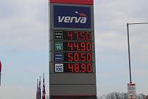 Benzina v Klatovech v sobotu 19. března.