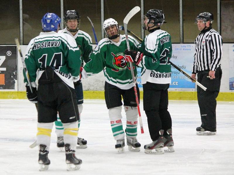 Krajská liga juniorů 2016/2017: HC Klatovy B (bílé dresy) - HC Slavoj Český Krumlov 4:5sn