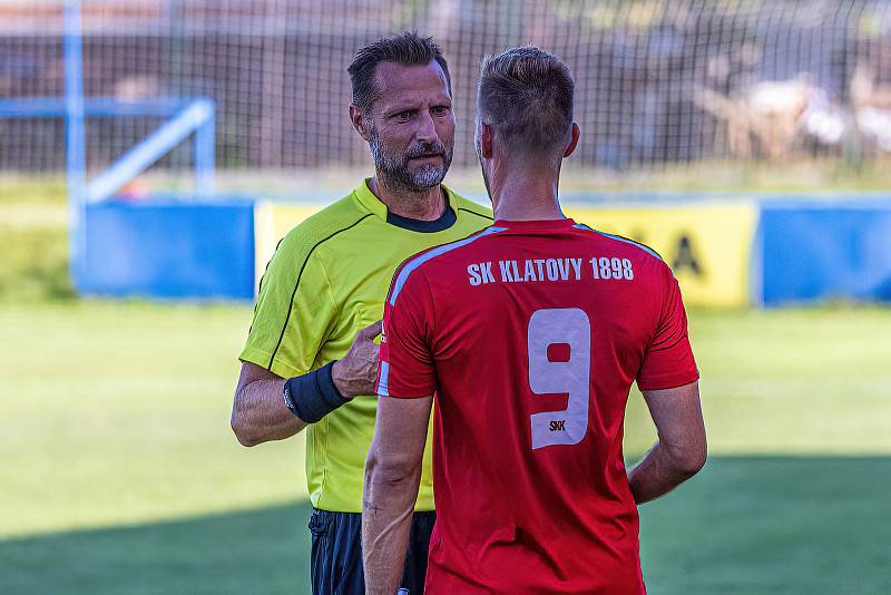 Letní příprava: SK Klatovy 1898 - TJ Jiskra Domažlice (modří) 0:5.