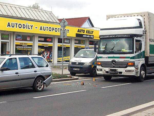 Nehoda v klatovské Tyršově ulici