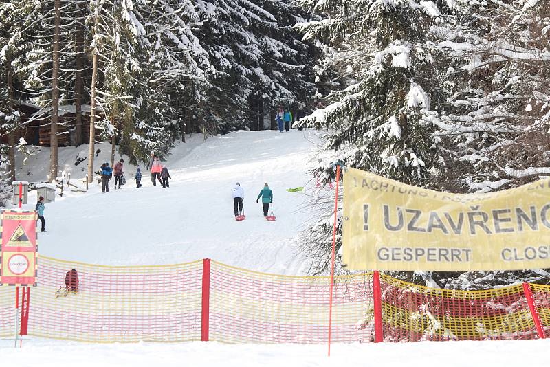 Šumava v sobotu 9. ledna.