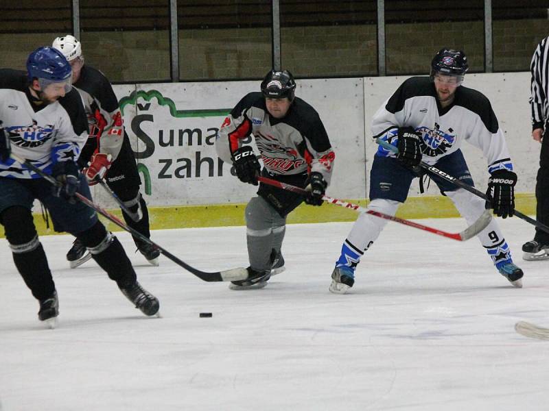 Šumavská liga amatérského hokeje: HC Vizi Auto (šedé dresy) - HC AutoKempf 1:3