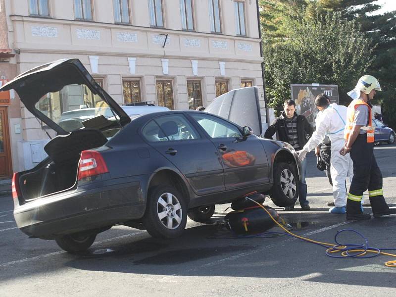 Policie uzavřela parkoviště v Klatovech