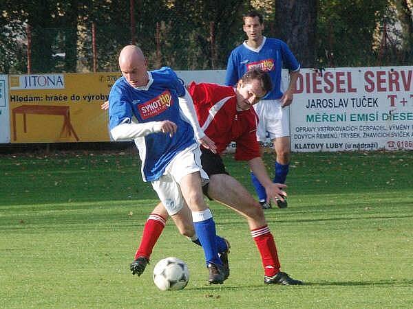 V derby porazily Luby (červené dresy) Nýrsko 3:0.