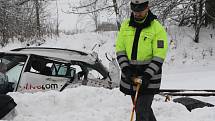 Srážka vlaku a osobního automobilu v Lubech.