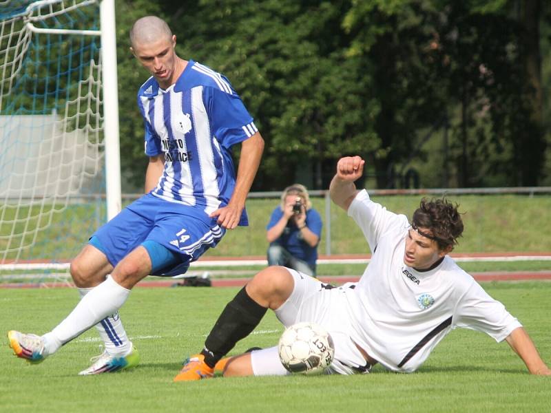 I. kolo Poháru České pošty: Sušice (v bílém) - Domažlice 1:5.