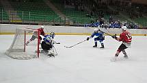 23. kolo 2. ligy, skupina Jih: Stadion Cheb - SHC Klatovy (červení) 5:3.