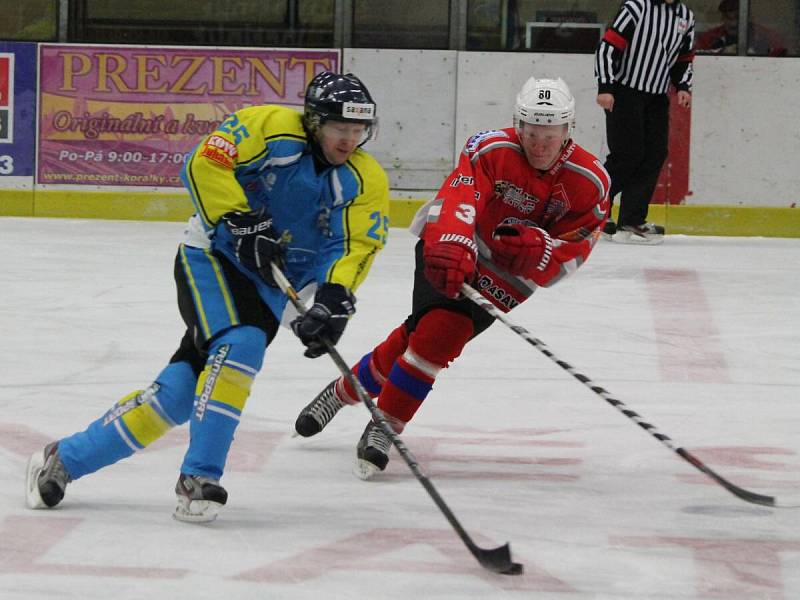 Krajská liga: HC Klatovy (červené dresy) - TJ Apollo Kaznějov 11:1