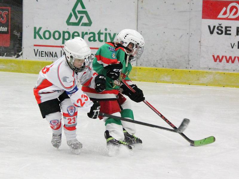 Minihokej 2. třídy 2016/2017: HC Klatovy (bílé dresy) - HC Domažlice 6:5